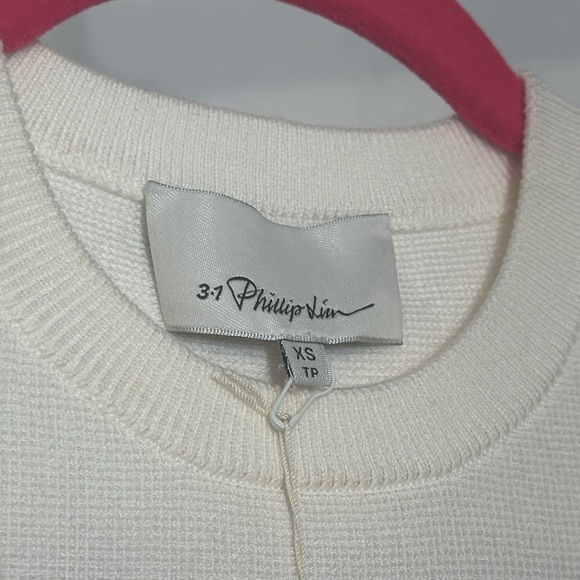 3.1 Phillip Lim Solid Ruffle Tank W Zippers Size XS White NEW WITH TAGS - Picture 2 of 13